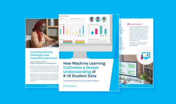 bar charts and graphs of sample k-12 student data from machine learning to drive actionable insights