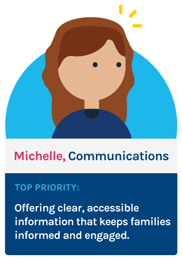 Michelle, a School Communications Director